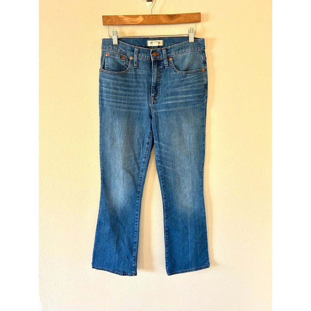 Madewell Cali Demi‎ Boot High-Rise Jeans in Dark Blue Wash Size 28T - Picture 3 of 9